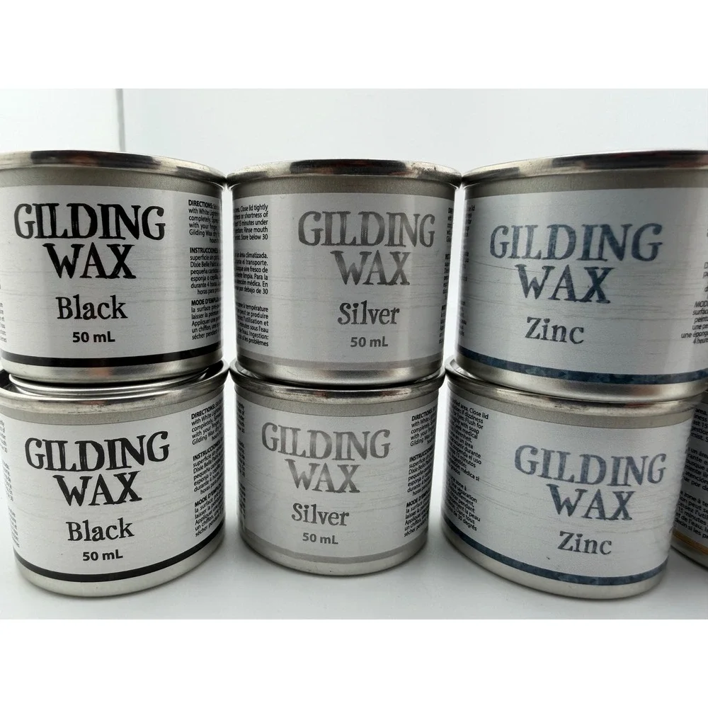 Dixie Belle Gilding Wax 50ml Finishes: Gold Silver Bronze‎ Copper Zinc Black